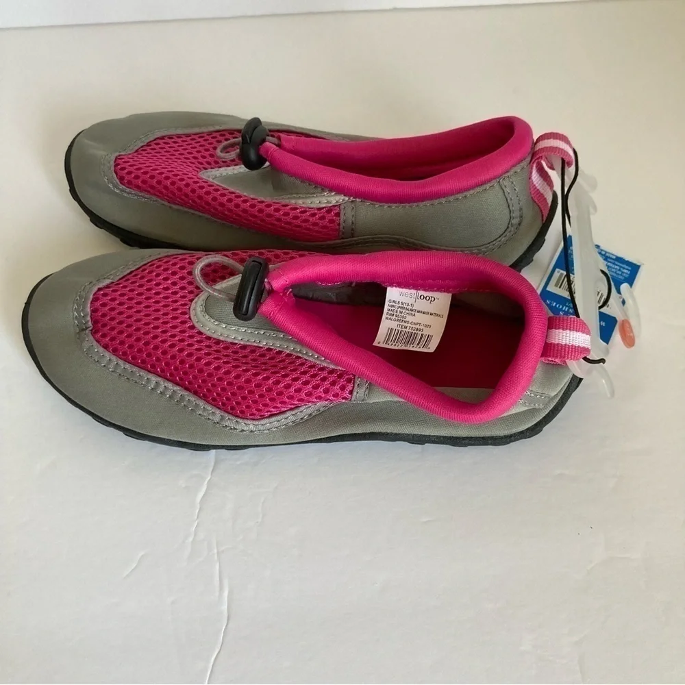 Kid's Water Shoes Hot Pink & Gray | Size 13/1 NWT